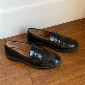 H&M Black Classic Penny Loafers Size 7 (EU 38)